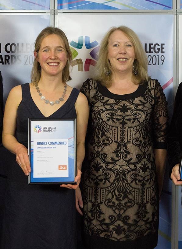 Curriculum Lead Susannah Wilson receiving a CDN Highly commended award Curriculum Lead Susannah Wilson receiving a CDN Highly commended award