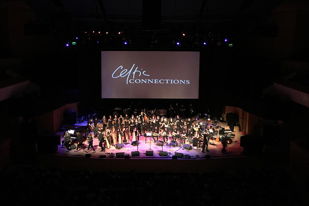 Students and staff travelled to Glasgow to take part in Celtic Connections. Lews Castle College UHI graduates Ailis Sutherland and Ilona Kennedy played as part of the opening concert. Students and staff travelled to Glasgow to take part in Celtic Connections. Lews Castle College UHI graduates Ailis Sutherland and Ilona Kennedy played as part of the opening concert.