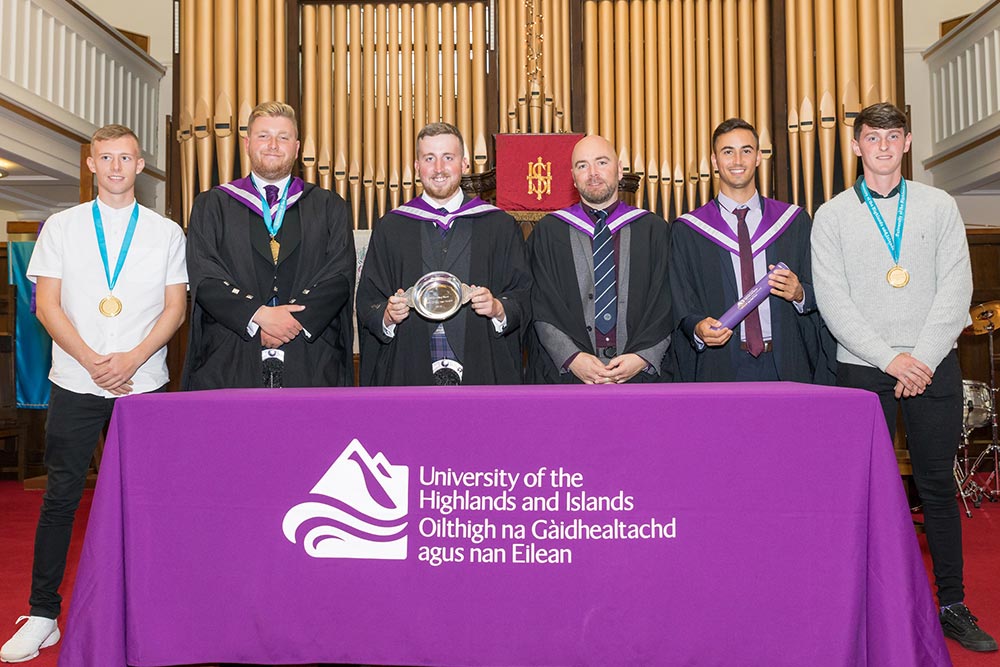 The first group of students graduated from the university’s professional golf BA (Hons) degree at North Highland College UHI’s ceremony in Thurso. The first group of students graduated from the university’s professional golf BA (Hons) degree at North Highland College UHI’s ceremony in Thurso.