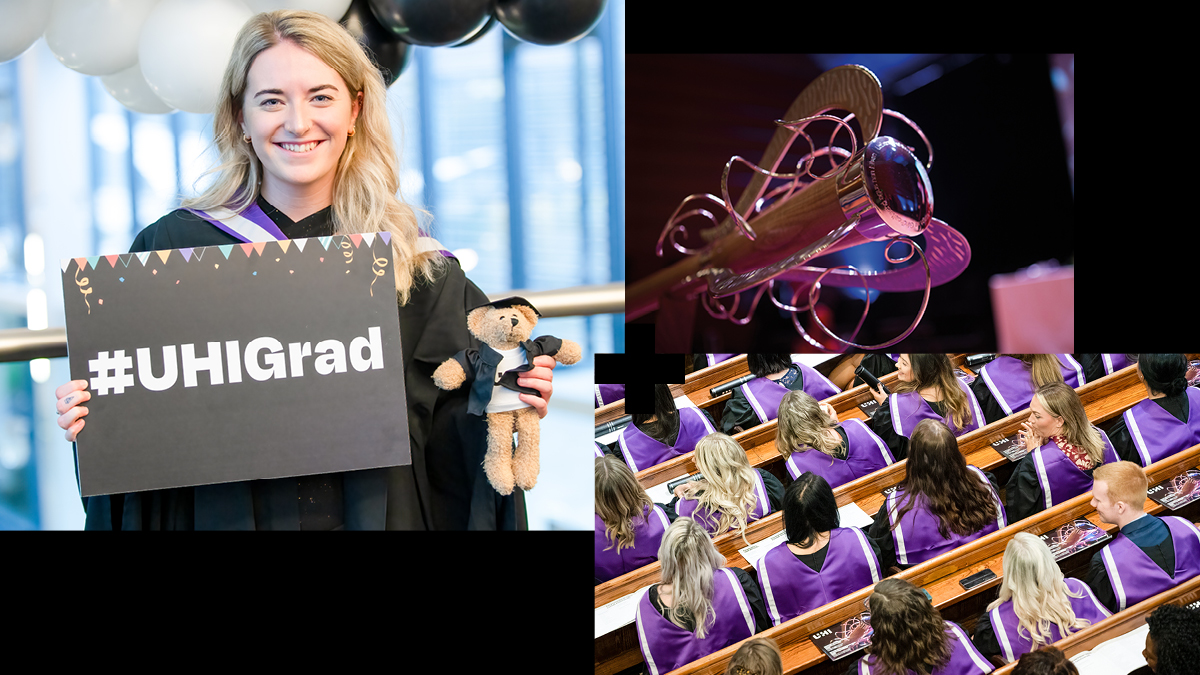 A graduate in a gown | University Mace | Graduates in gowns A graduate in a gown | University Mace | Graduates in gowns