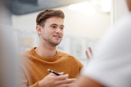Student talking