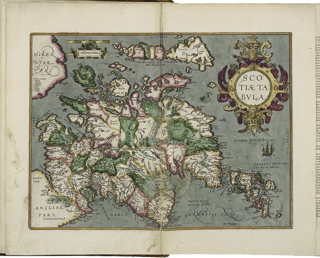 A map of Scotland by Abraham Ortelius A map of Scotland by Abraham Ortelius