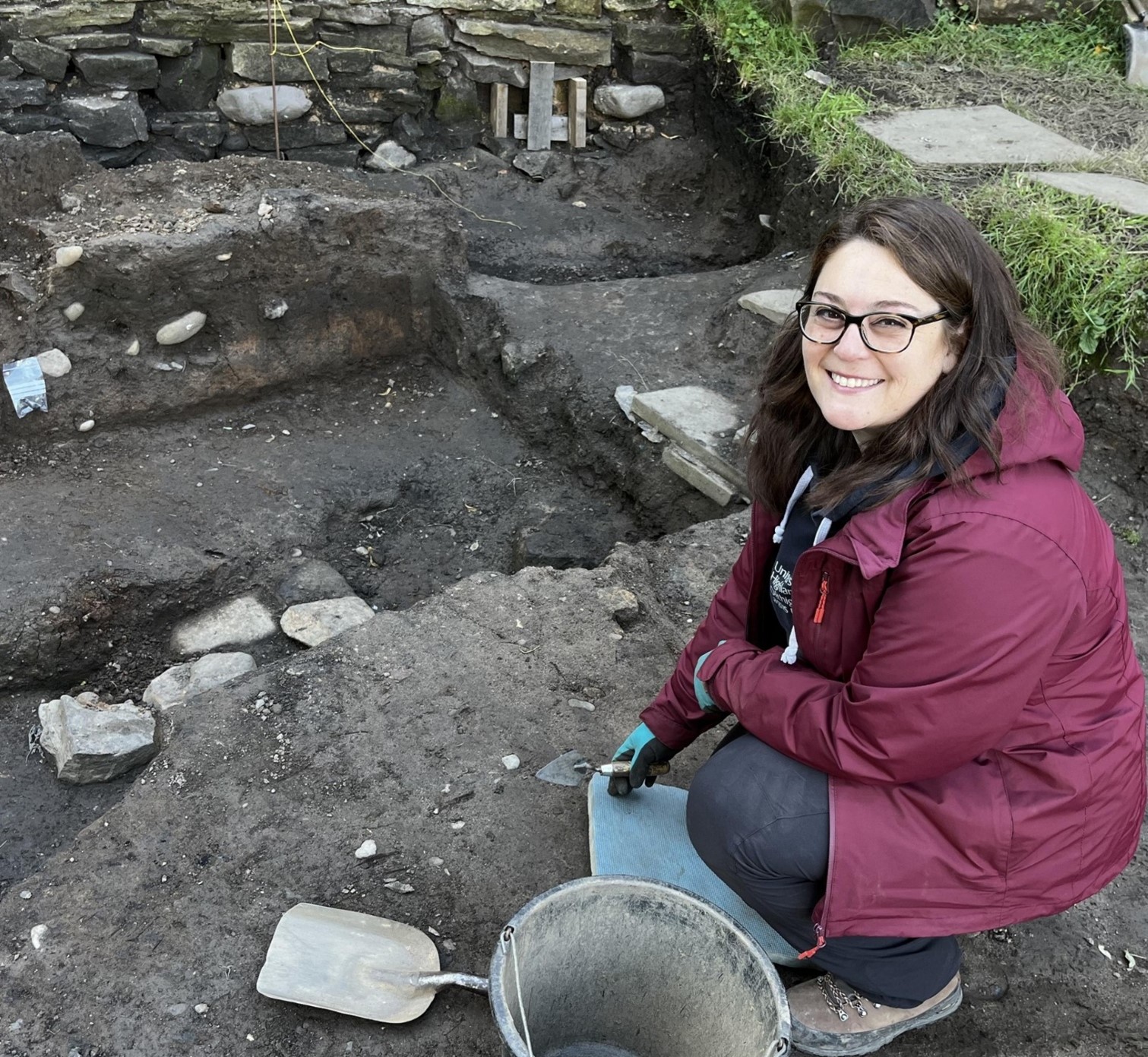 A photograph of Shanna Bryman at an archaeology dig A photograph of Shanna Bryman at an archaeology dig
