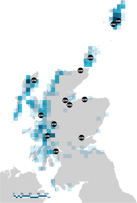Top down map of UHI marine Aquaculture Facilities and campus locations Top down map of UHI marine Aquaculture Facilities and campus locations