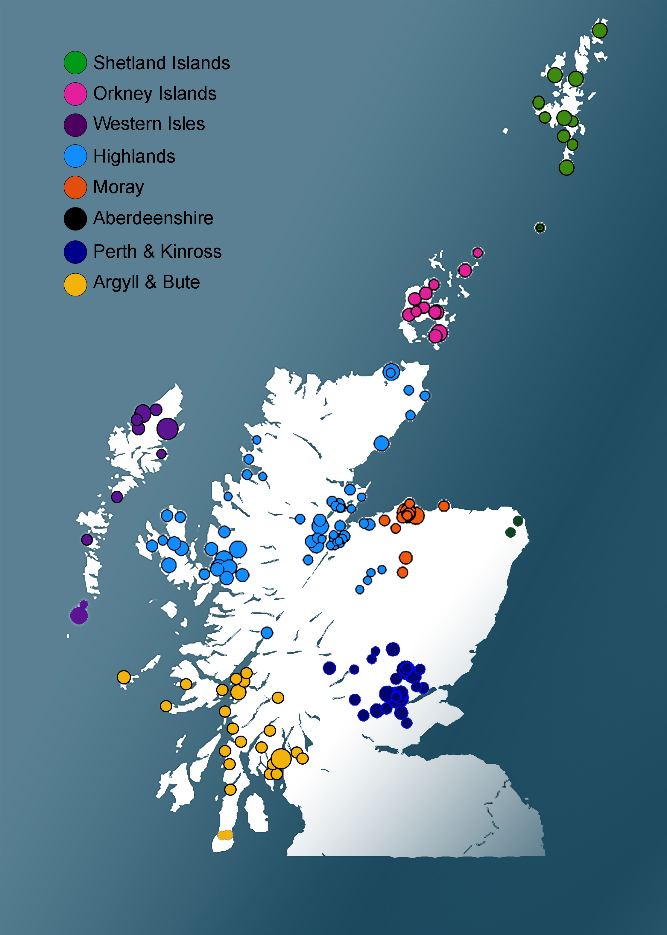 Data mapping of STEM Outreach sessions by region from September 2023 to August 2025